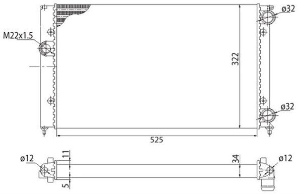 MAGNETI MARELLI Radiators, Motora dzesēšanas sistēma 350213213003